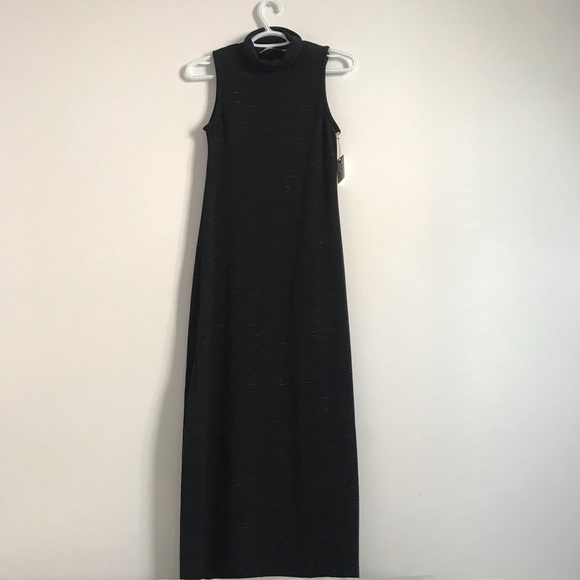 black mock neck maxi dress - Picture 1 of 3